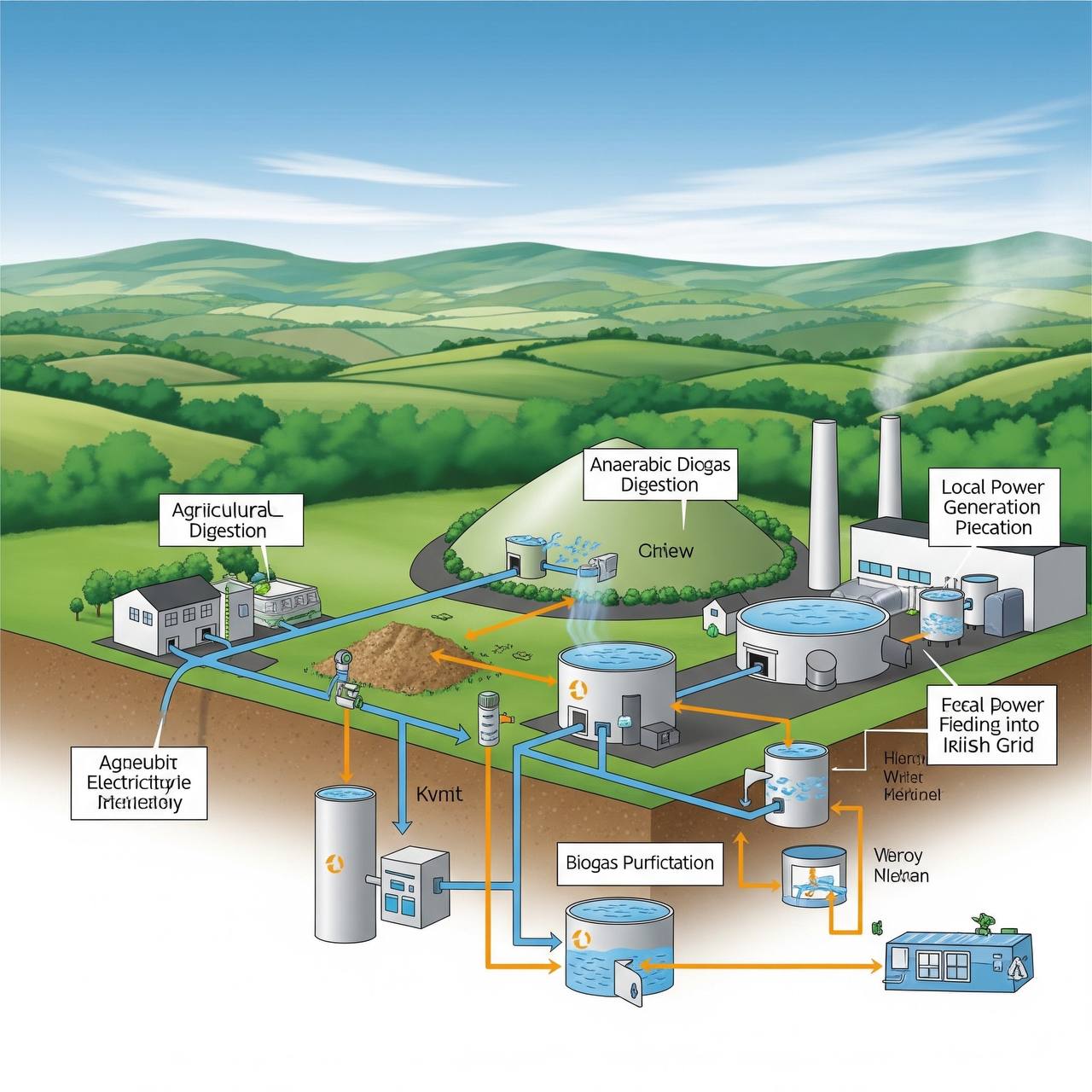 Mechanical heat pump for biogas